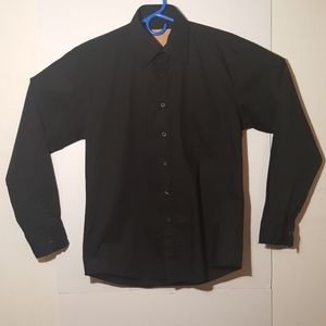 Omega Italy Shirt Men Black Long Sleeve Buttons